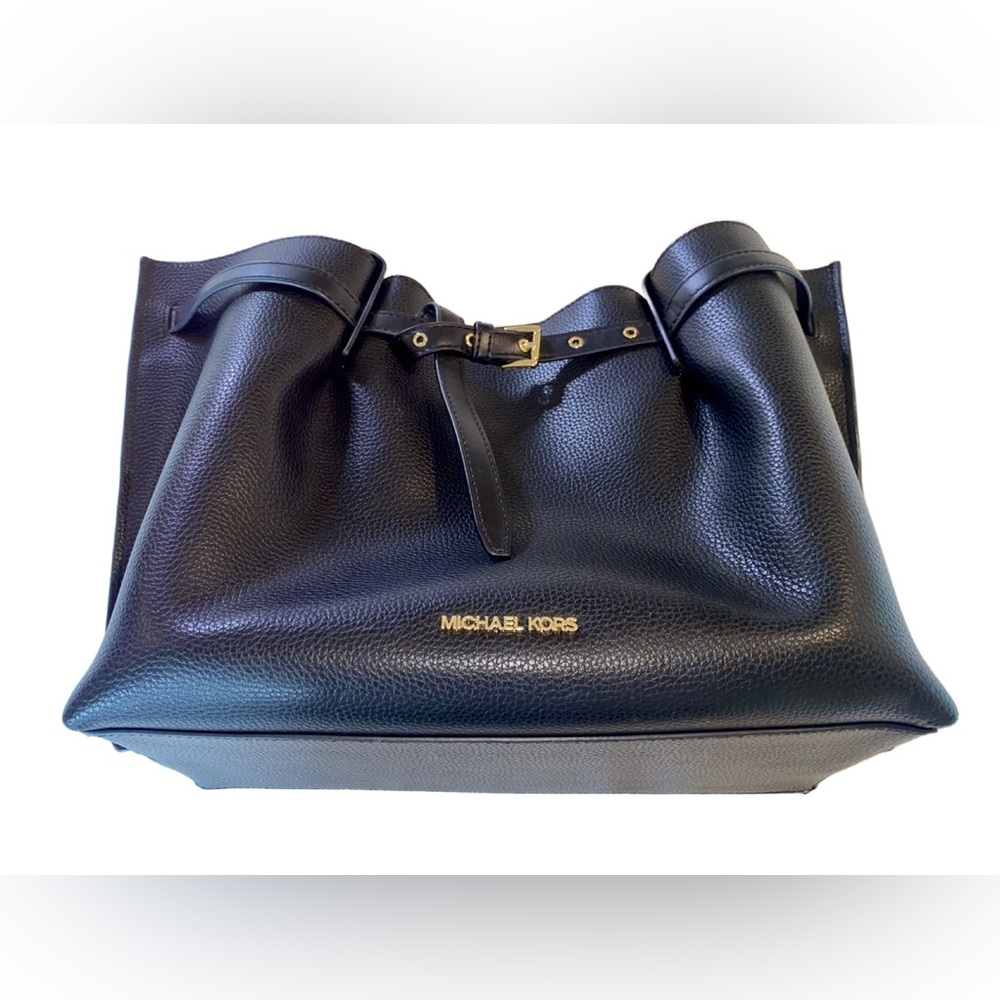 Michael Kors Black Vegan Leather Tote - Picture 9 of 15